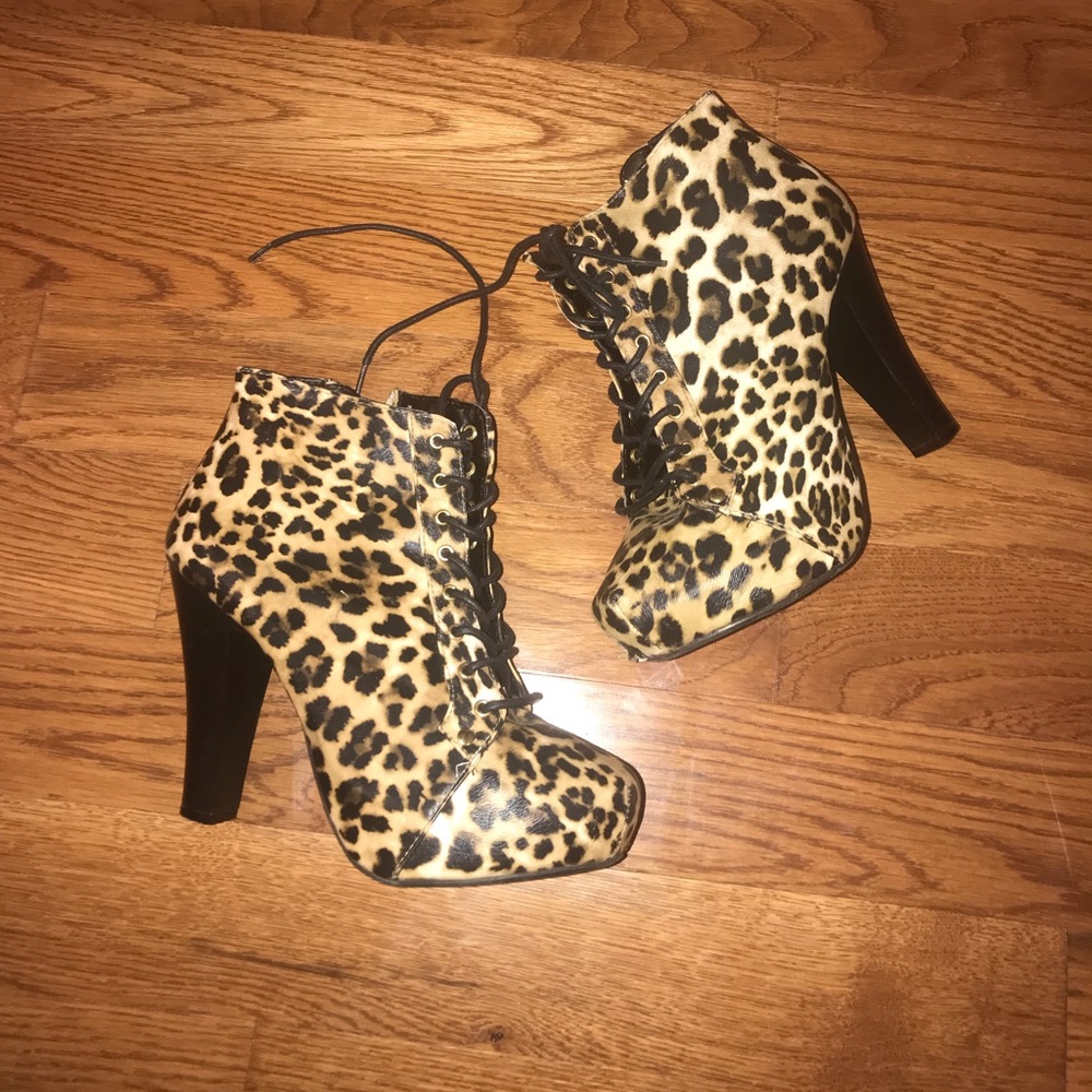 Cheetah Print Chunky Heels